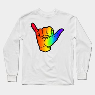 Rainbow hand gesture Long Sleeve T-Shirt